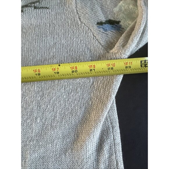 Xhilaration Womens Beige Sweater W/ Floral Pattern L/G - Picture 7 of 8